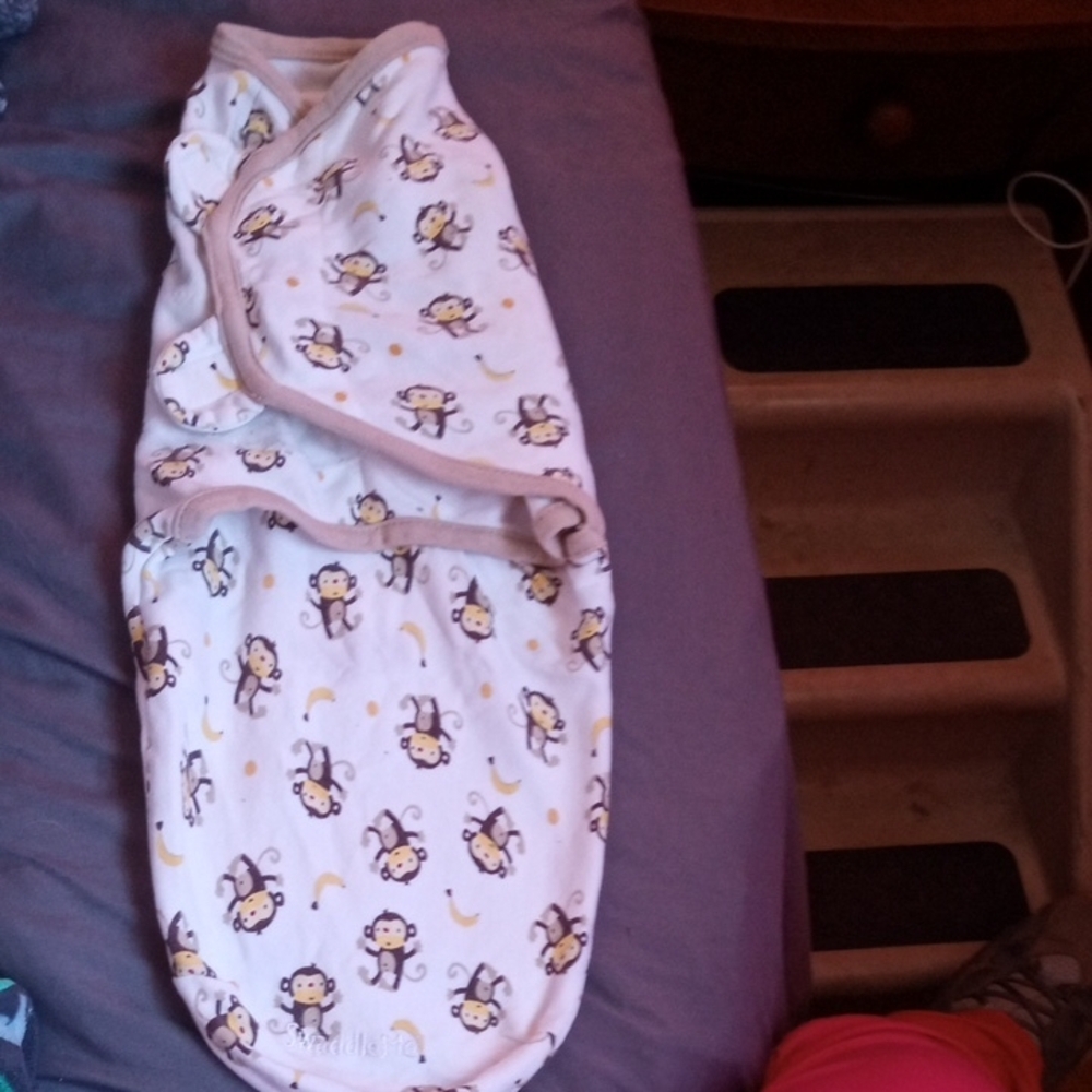 Adorable Monkey Print Baby Swaddle